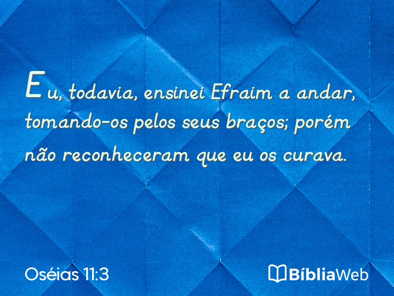 Oséias 11:3 em imagem para compartilhar