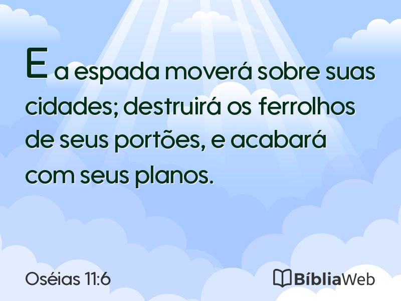 Oséias 11:6 em imagem para compartilhar