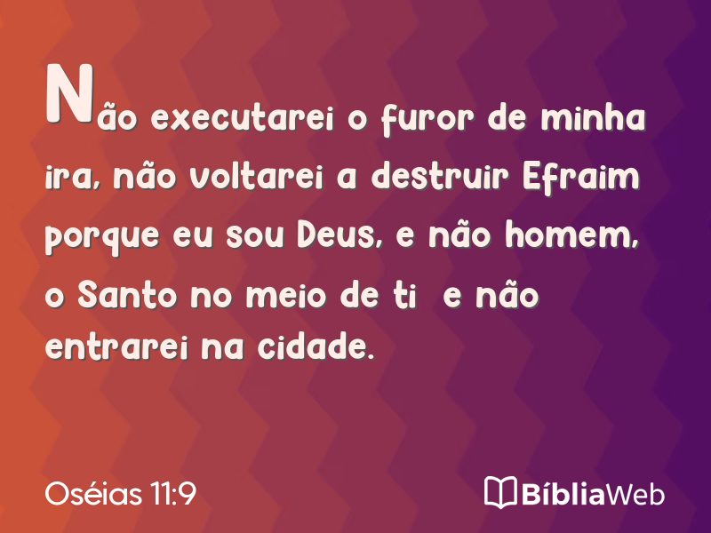 Oséias 11:9 em imagem para compartilhar
