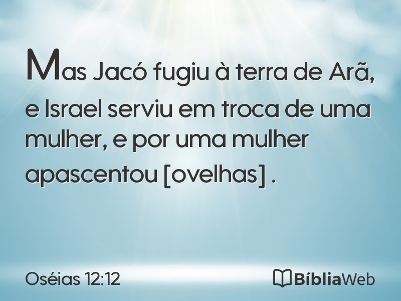Oséias 12:12 em imagem para compartilhar