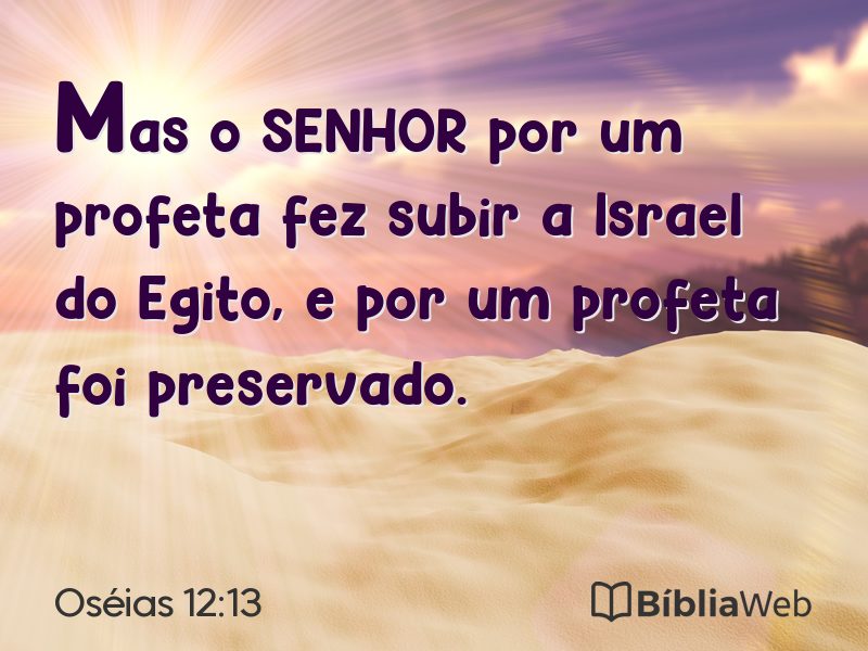 Oséias 12:13 em imagem para compartilhar