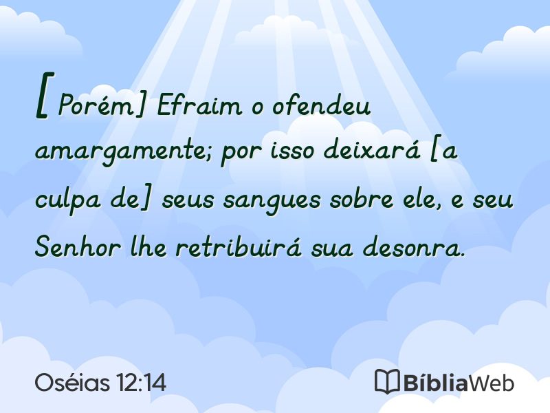 Oséias 12:14 em imagem para compartilhar