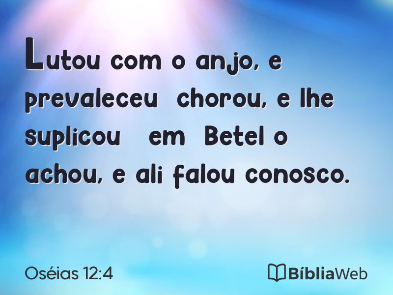 Oséias 12:4 em imagem para compartilhar