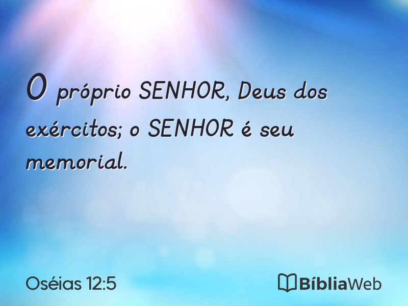 Oséias 12:5 em imagem para compartilhar