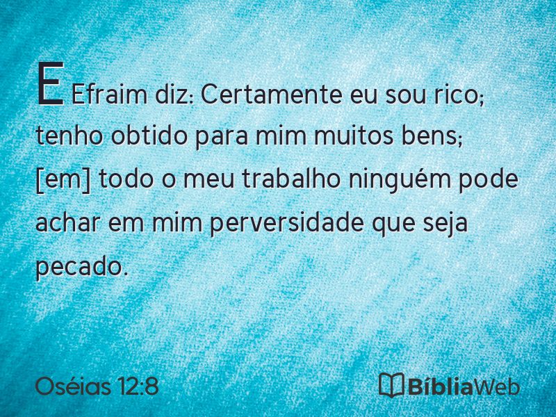 Oséias 12:8 em imagem para compartilhar