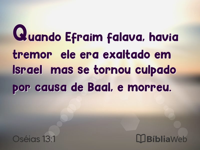 Oséias 13:1 em imagem para compartilhar