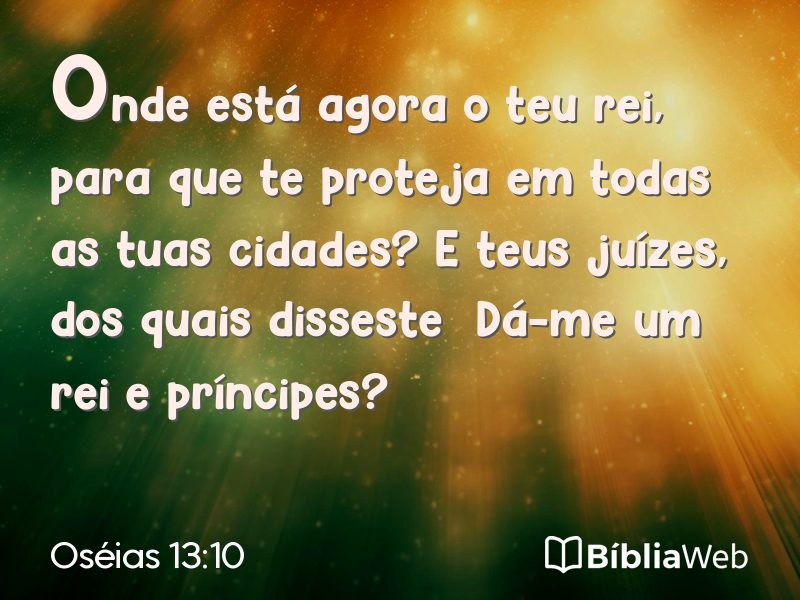 Oséias 13:10 em imagem para compartilhar
