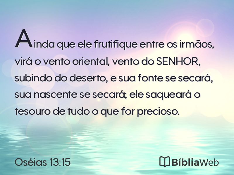 Oséias 13:15 em imagem para compartilhar