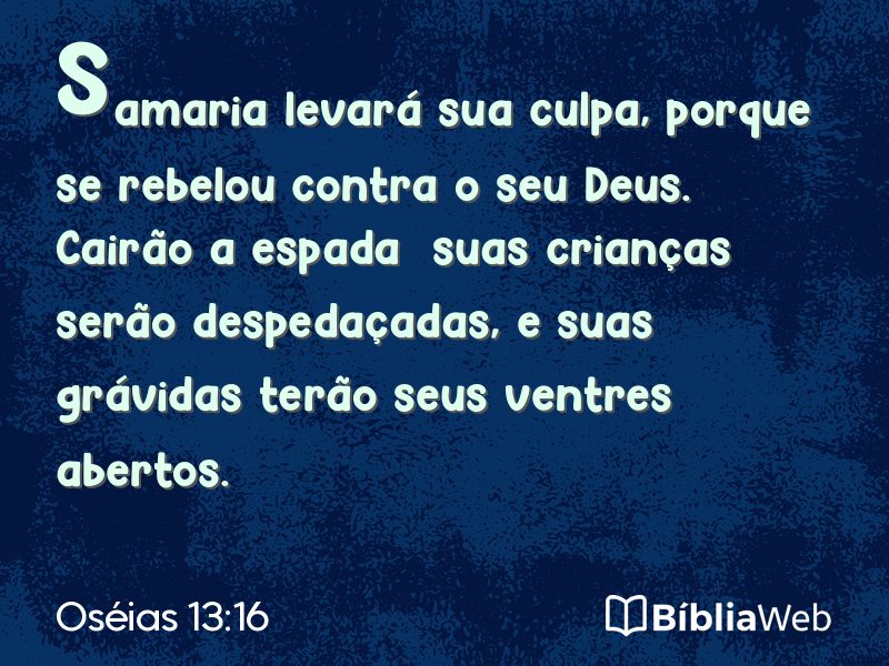 Oséias 13:16 em imagem para compartilhar