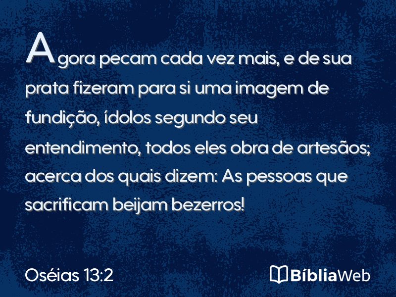 Oséias 13:2 em imagem para compartilhar