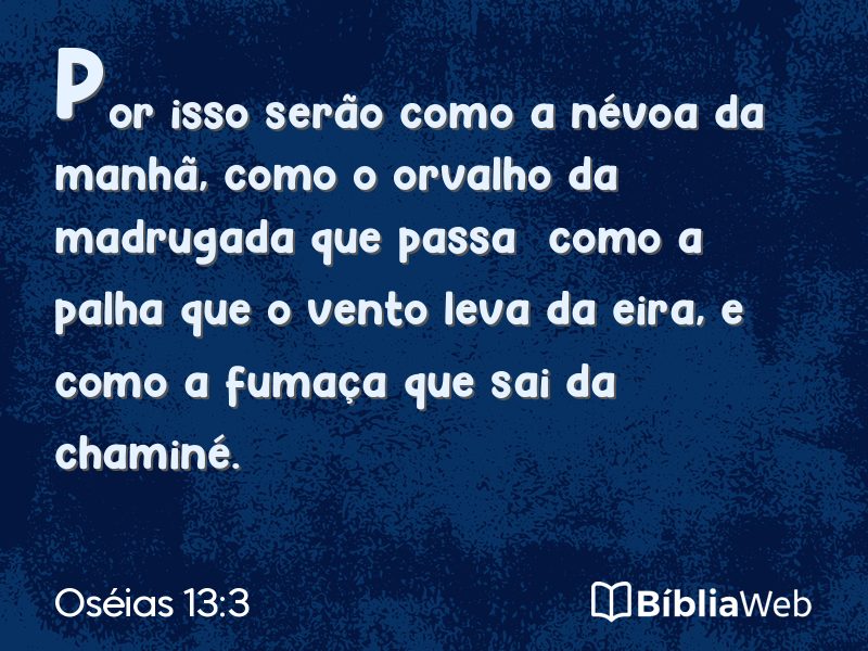 Oséias 13:3 em imagem para compartilhar