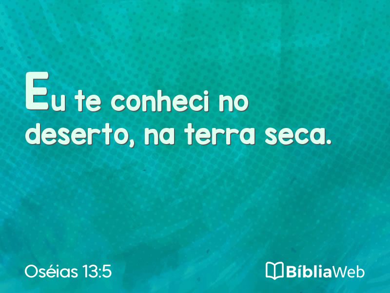 Oséias 13:5 em imagem para compartilhar