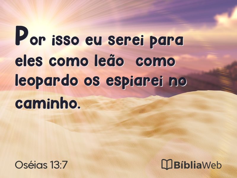 Oséias 13:7 em imagem para compartilhar