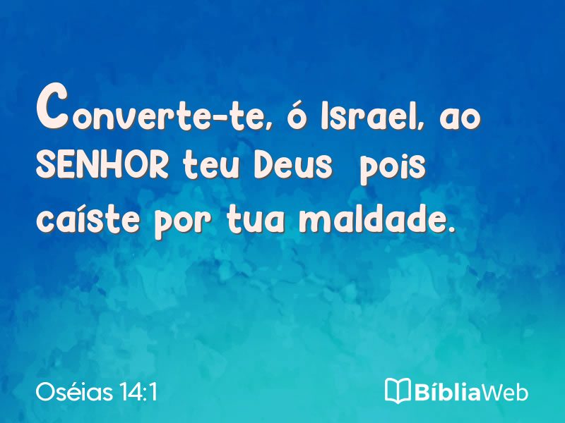 Oséias 14:1 em imagem para compartilhar