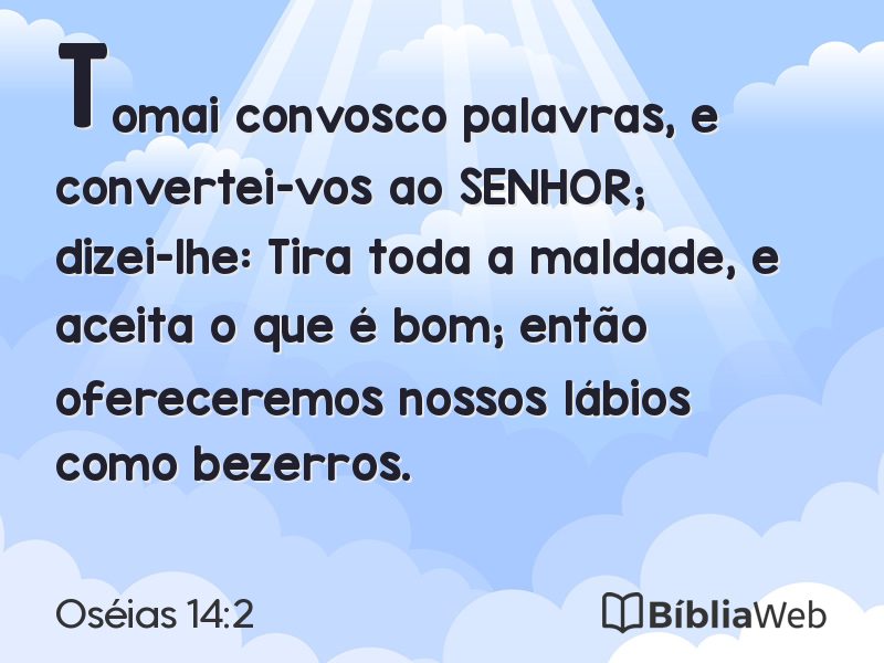 Oséias 14:2 em imagem para compartilhar