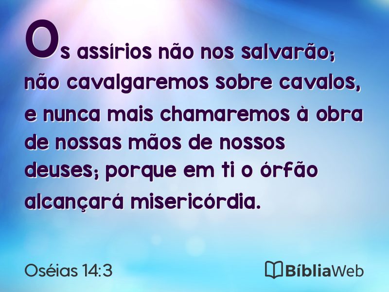 Oséias 14:3 em imagem para compartilhar