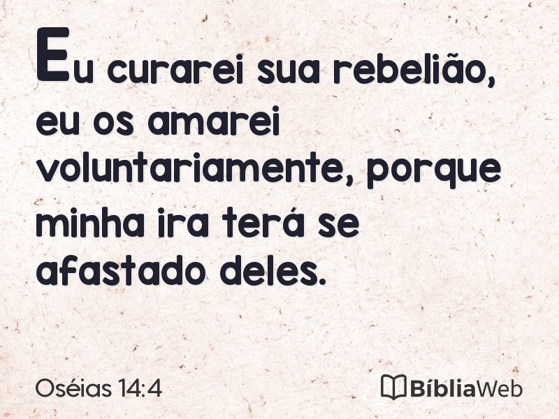 Oséias 14:4 em imagem para compartilhar