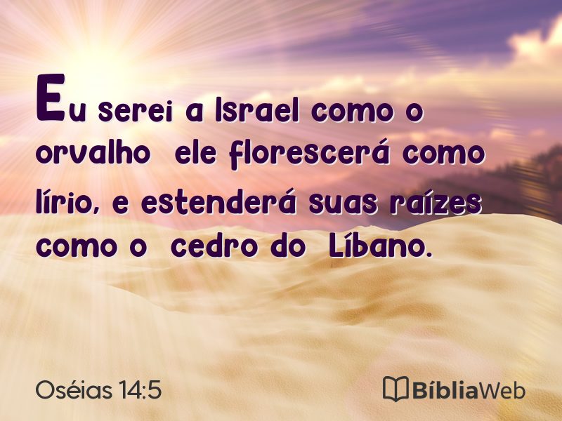 Oséias 14:5 em imagem para compartilhar