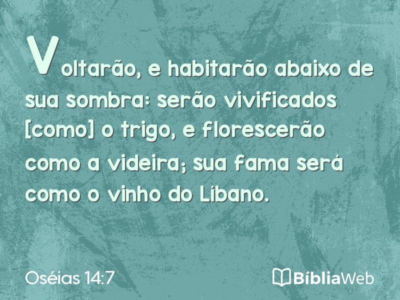 Oséias 14:7 em imagem para compartilhar
