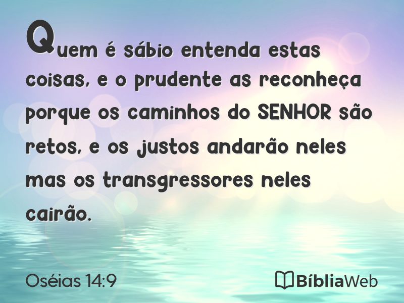Oséias 14:9 em imagem para compartilhar