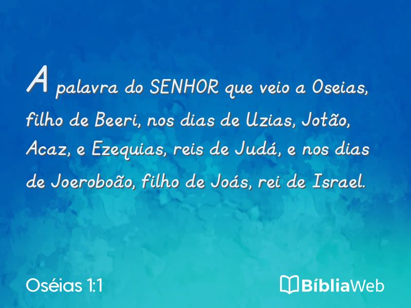 Oséias 1:1 em imagem para compartilhar