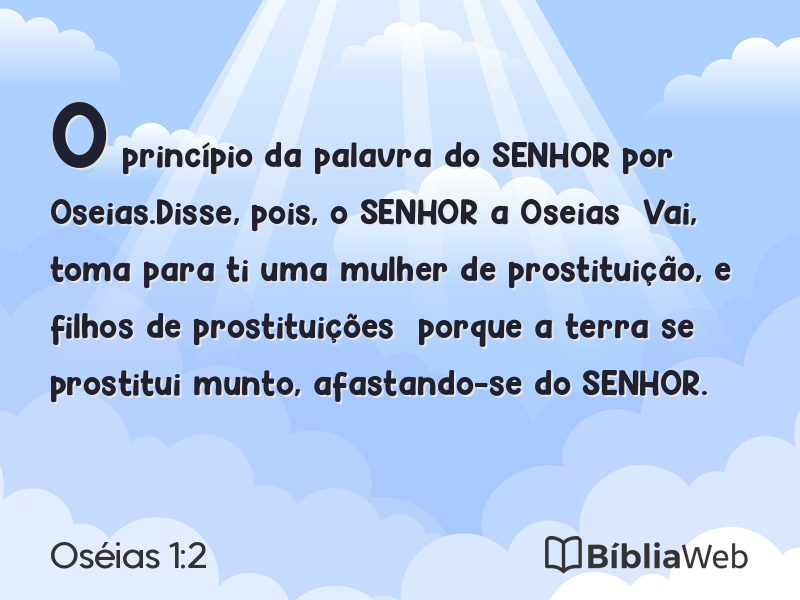 Oséias 1:2 em imagem para compartilhar