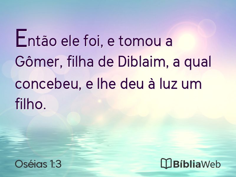 Oséias 1:3 em imagem para compartilhar