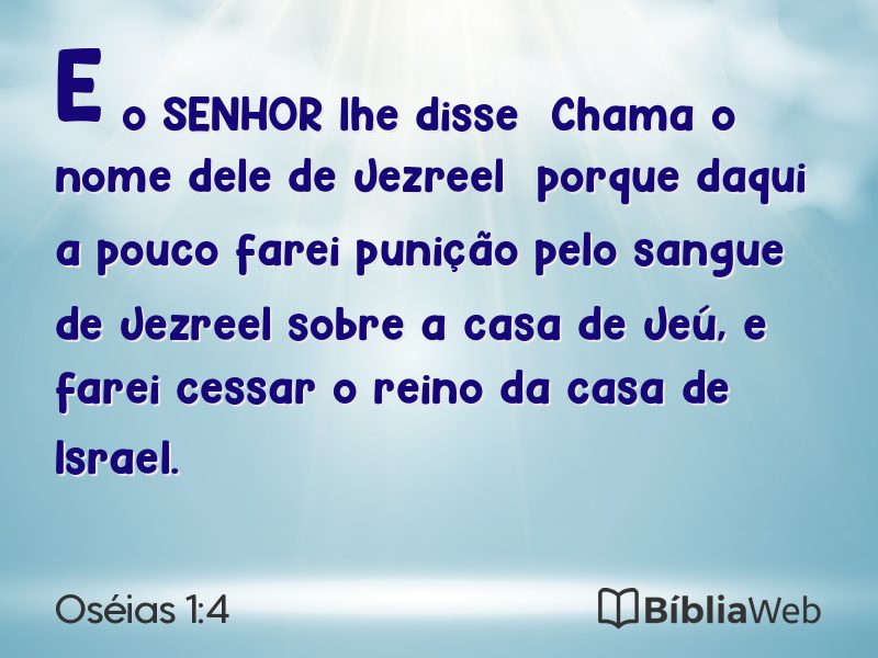 Oséias 1:4 em imagem para compartilhar
