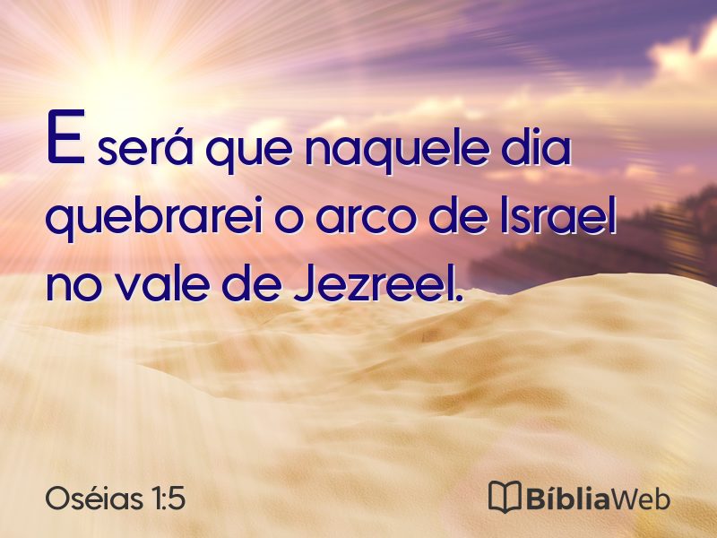 Oséias 1:5 em imagem para compartilhar