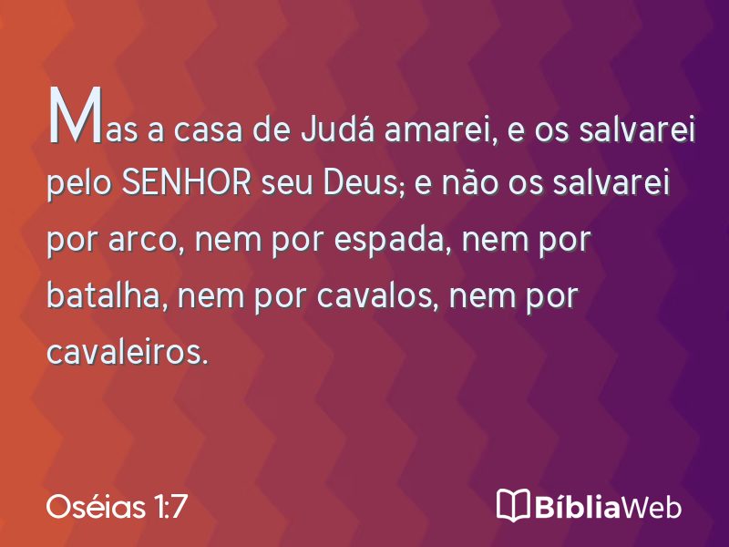 Oséias 1:7 em imagem para compartilhar