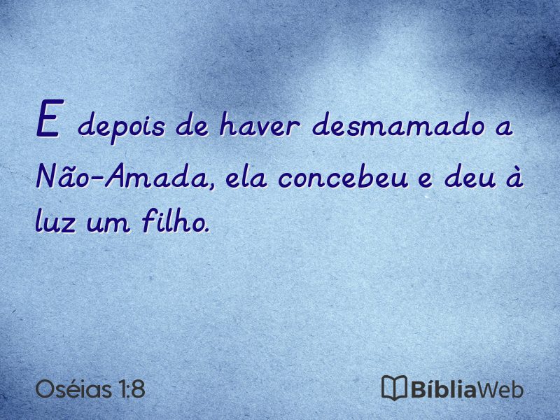 Oséias 1:8 em imagem para compartilhar