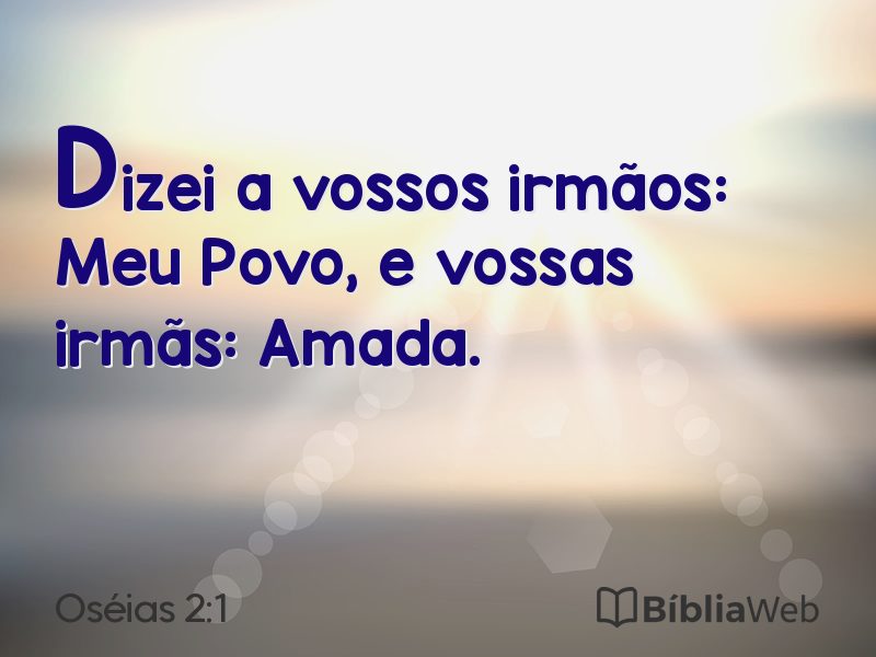 Oséias 2:1 em imagem para compartilhar