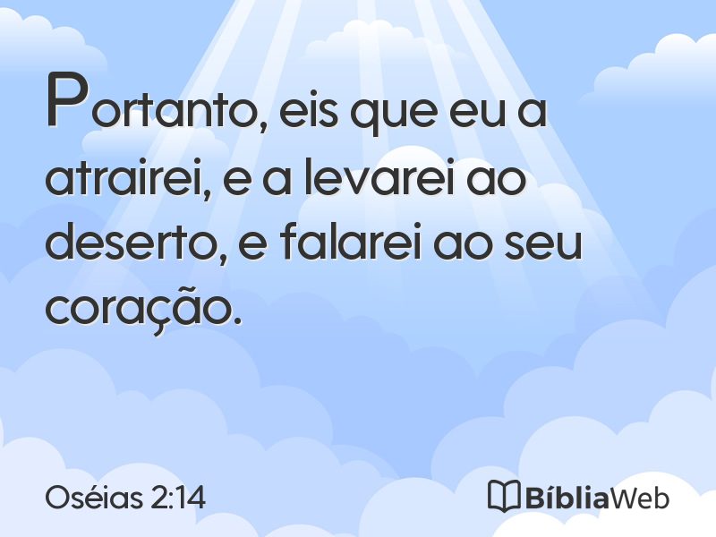 Oséias 2:14 em imagem para compartilhar