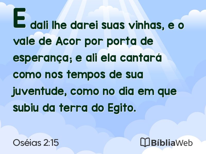 Oséias 2:15 em imagem para compartilhar