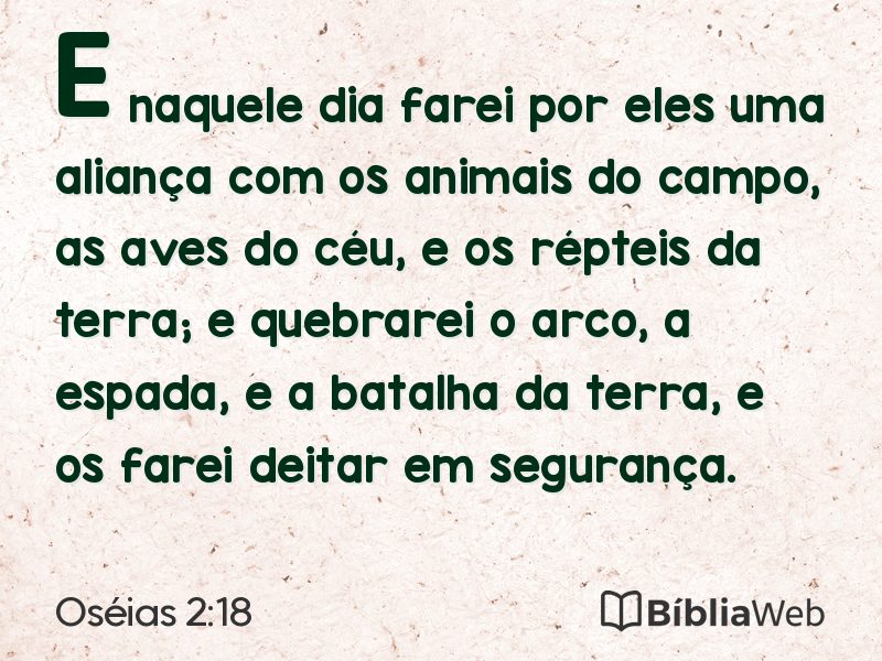Oséias 2:18 em imagem para compartilhar
