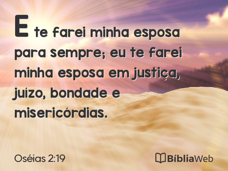 Oséias 2:19 em imagem para compartilhar