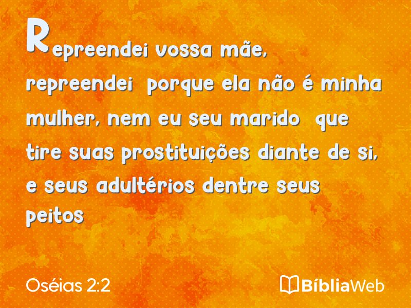 Oséias 2:2 em imagem para compartilhar