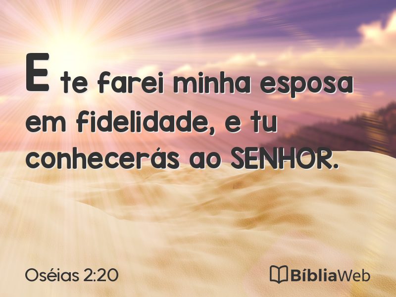 Oséias 2:20 em imagem para compartilhar