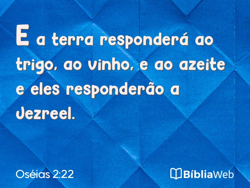 Oséias 2:22 em imagem para compartilhar