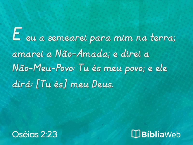 Oséias 2:23 em imagem para compartilhar