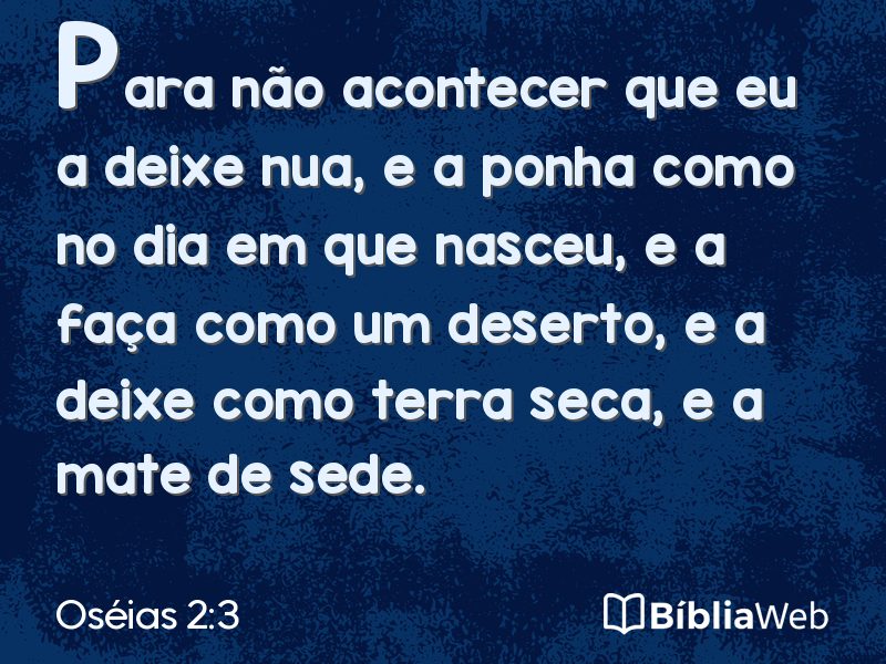 Oséias 2:3 em imagem para compartilhar