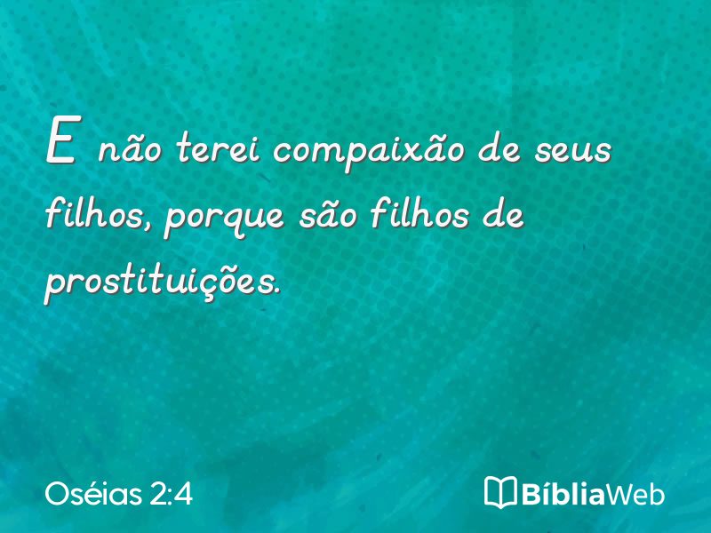Oséias 2:4 em imagem para compartilhar