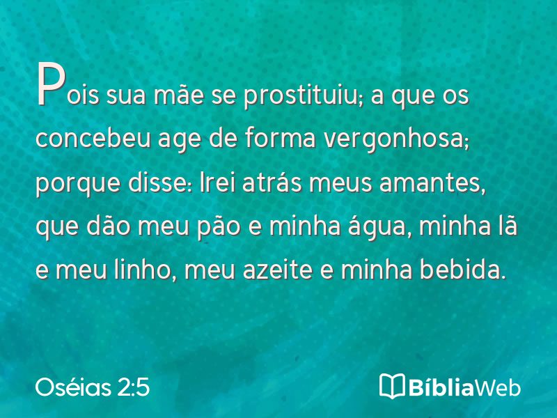 Oséias 2:5 em imagem para compartilhar