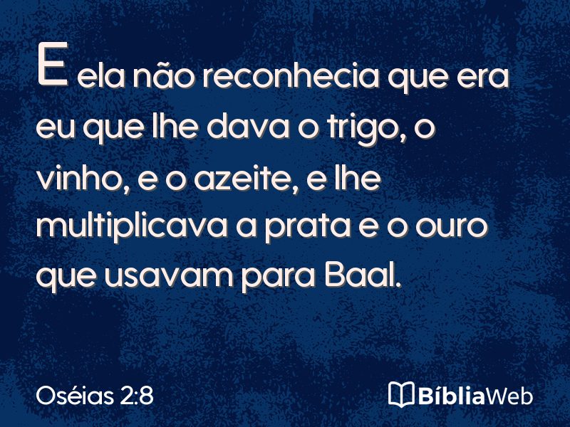 Oséias 2:8 em imagem para compartilhar