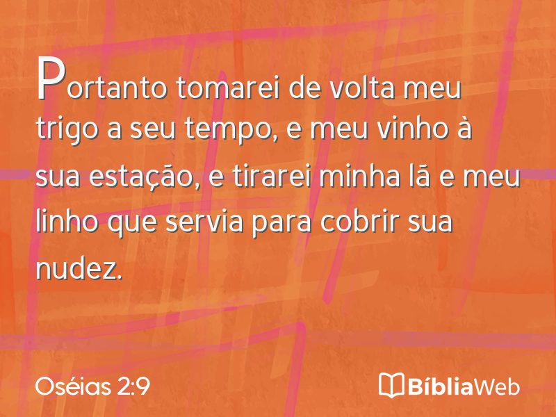 Oséias 2:9 em imagem para compartilhar