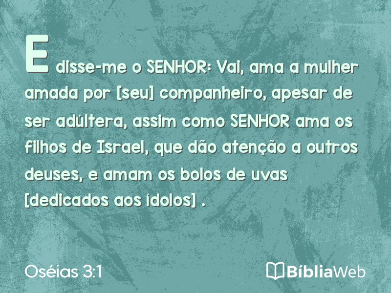 Oséias 3:1 em imagem para compartilhar