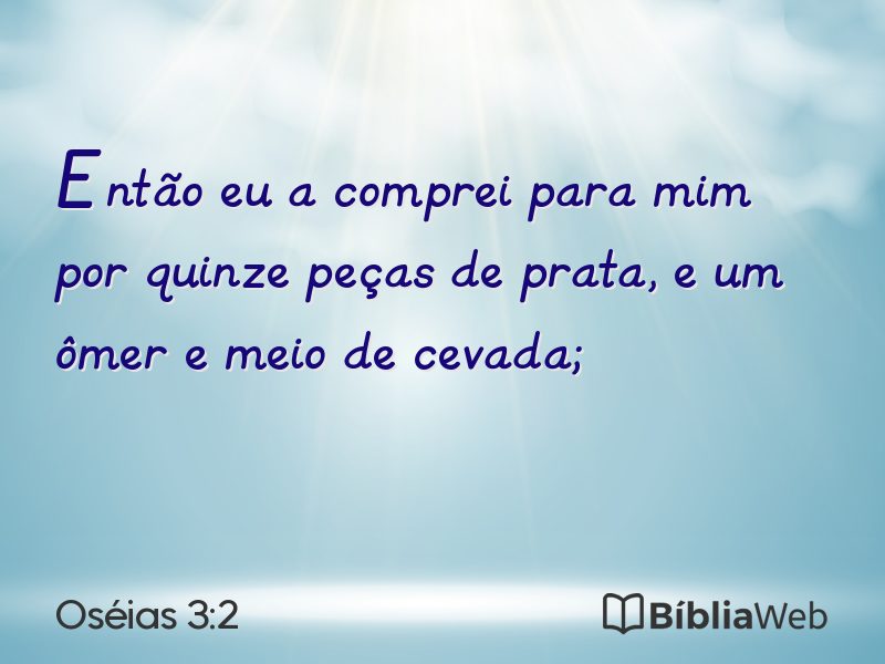 Oséias 3:2 em imagem para compartilhar