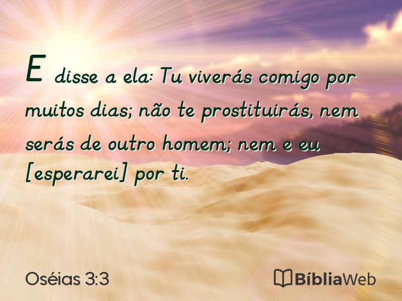 Oséias 3:3 em imagem para compartilhar