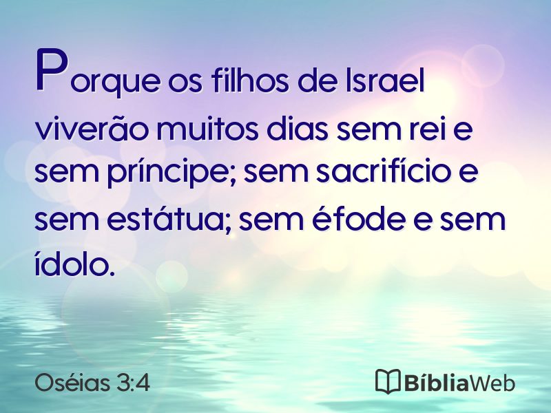 Oséias 3:4 em imagem para compartilhar