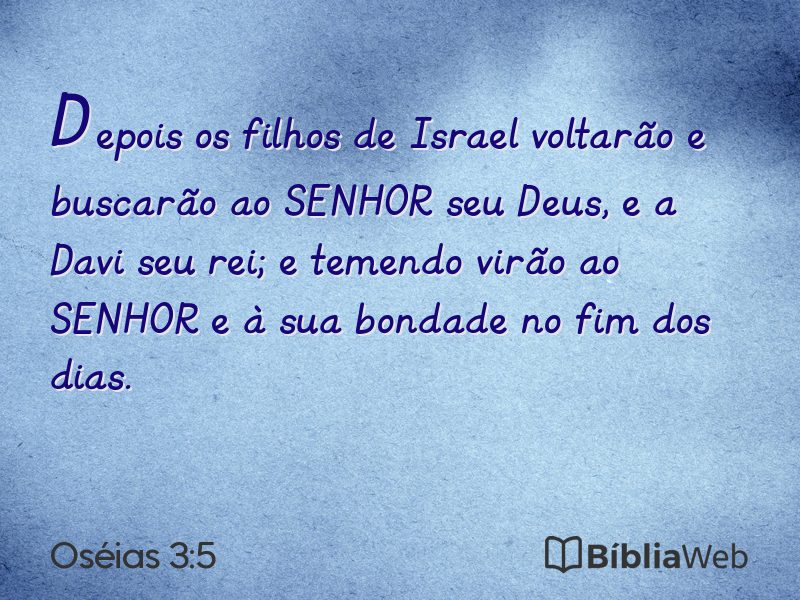 Oséias 3:5 em imagem para compartilhar